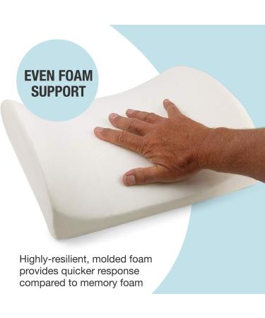 DMI Lumbar Support Pillow for Chair to Assist with Back Support with Removable Washable Cover to Ease Lower Back Pain and Discomfort while Improving Posture  14 x 13 x 5  Contoured Foam  Premium  Navy Navy Premium - Buy Online on GoSupps.com