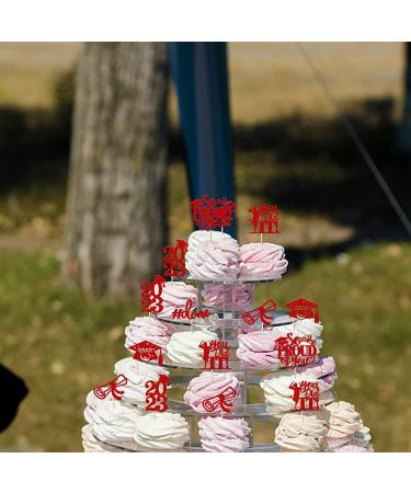 Pack of 24 Graduation Cake Decorations Graduation Cupcake Toppers Graduation Cake Decorations Cake Toppers for Graduation Parties Graduation Proms Red - Buy Online on GoSupps.com