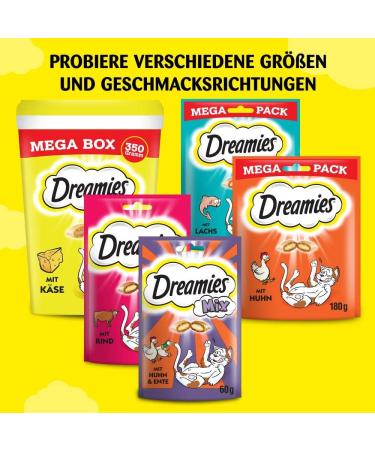 Buy Dreamies Classic Cat Snacks with Duck - Crispy & Tender Treats | 360g (6 x 60g) - International Shipping Available - Buy Online on GoSupps.com