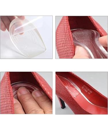 Buy Heel Wedge Insoles for Height Increase - Gel Cushions for Heel Spur & Plantar Fasciitis Relief - Transparent Silicone Pillows - Buy Online on GoSupps.com