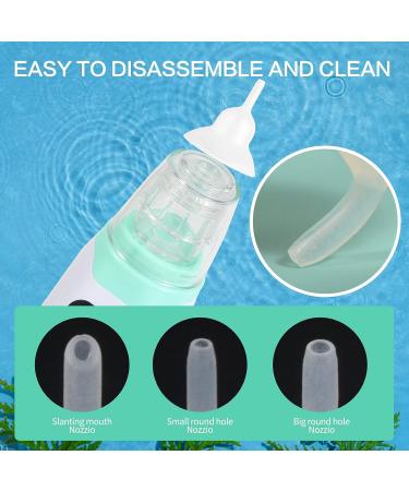 USB Rechargeable Electric Nasal Aspirator for Baby | Adjustable 3 Levels Suction | Music & Light Soothing | Green - Buy Online on GoSupps.com
