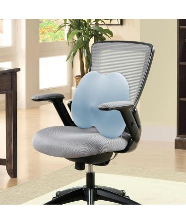 Lumbar Support Pillow Soft Sponge Back Cushion Breathable - Car Seat Waist Protection Support Ergonomic Soft Sponge Backrest Cushion Blue - Buy Online on GoSupps.com