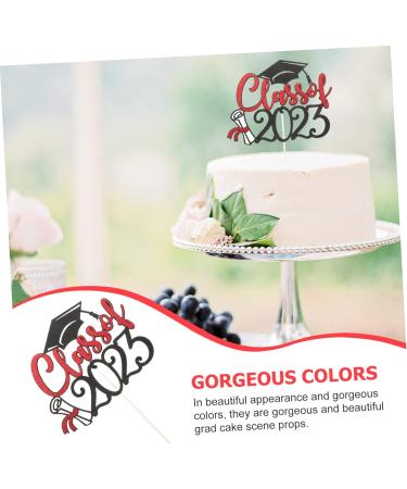 INOOMP 6pcs 2023 2023 Graduation Arrangements Graduation Party Class of 2023 Cupcake Topper Grad Party Cupcake Topper Class of 2023 Cake Picks Graduation Cupcake Toppers Paper Props Flash - Buy Online on GoSupps.com