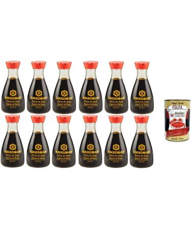  Italian Gourmet E.R. Kikkoman Pack of 12 Natural Fermented Soy Sauces 150ml + Italian Gourmet Polpa 400g - Buy Online on GoSupps.com