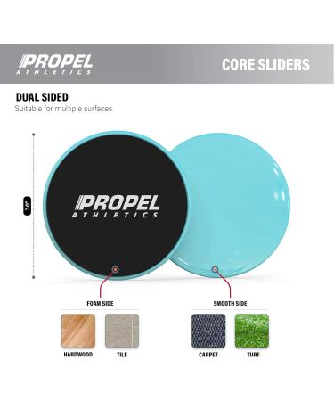 ProPel Athletics Core Slider Set | Premium Double-Sided Abdominal Training Kit | Includes Free Workout Video & Travel Bag | Perfect for Hardwood or Carpet | Slide into Fitness - Buy Online on GoSupps.com