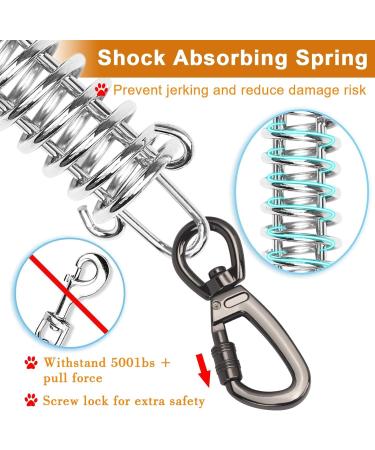 Tie Out Cable for Dogs 50ft Dog Leash for Large Dogs Long Dog Leash 1007 lbs Dog Leads for Yard Chew Proof Heavy Duty Dog Tie Out Cable for Large Dogs Durable Dog Runner Tether Line for Outdoor Orange - Buy Online on GoSupps.com