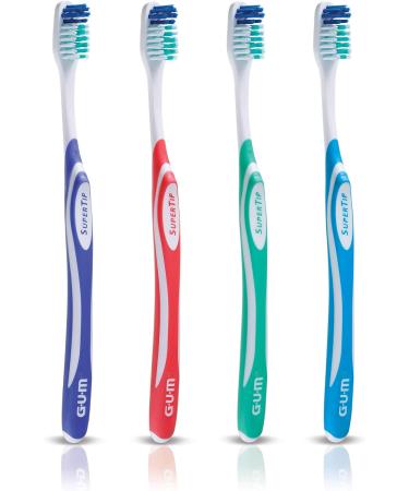 GUM Compact Soft Bristle Toothbrush Twin Pack - 6ct, Super Tip, Pack of 6 - Buy Online on GoSupps.com