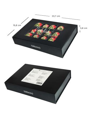 Creano 18-Piece Blossomed White Tea Gift Set - Premium Magnetic Box with Viewing Window & Silver Embossing - Ideal for Tea Lovers - Buy Online on GoSupps.com