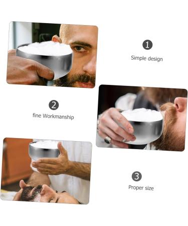 Frcolor Stainless Steel Shaving Bowl with Lid - Travel-Friendly Men's Shaving Shell for Salon Use | Perfect for Beard Care - Buy Online on GoSupps.com