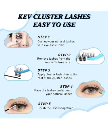 KevKev Lash Clusters 192 Pcs - Mixed Styles for DIY Eyelash Extensions - Thin Band & Soft Lashes - Autumn & Winter D-Mix (8-16mm) - Buy Online on GoSupps.com