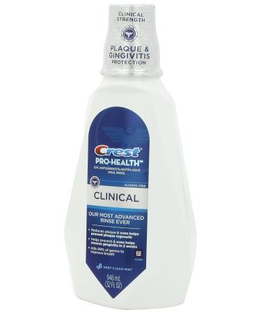Crest Pro-Health Clinical Deep Clean Mint Rinse 32 Fl Oz - Ultimate Oral Care Solution - Buy Online on GoSupps.com