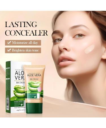 BB cr me de maquillage l'aloe vera cr me anti-cernes BB longue dur e et couvrante apaisante pour la peau matifiante pour un teint parfait v g talienne et test e dermatologiquement (naturel) Naturel. - Buy Online on GoSupps.com