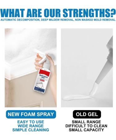 KOAHDE Tiles Mould Stains Cleaning Spray Mould and Mildew Removal Spray Spray Mould Remover Spray Wall Cleaner Mould Mould Household Magic Spray Mould Remover Foam Spray Household Mould Removal 100ML - Buy Online on GoSupps.com