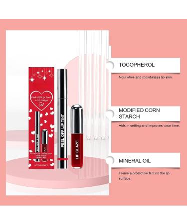  G n rique Peel-Off Lip Tint with Gloss - Nourishing Anti-Stain Plumping Effect - Long-Lasting Lightweight Easy to Apply - Cherry Red - 2-in-1 Set (7ml) - Buy Online on GoSupps.com