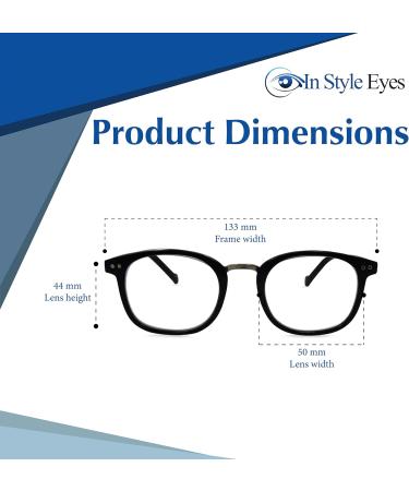 Modern Reading Glasses - Classic Oval Design Lightweight with Metal Spring Hinges - 2.5x Emerald - Best International Shipping - Buy Online on GoSupps.com