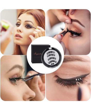 Besreey Magnetic False Eyelashes False Eyelashes No Glue Magnetic Eyelashes | Reusable Soft Fake Lashes Comes in Magnetic Box Easy to Apply Long-Lasting Ks02-4 - Buy Online on GoSupps.com