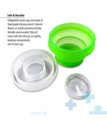Deke Home 2 Pack Silicone Collapsible Travel Water Cup Set with Lids - Portable Camping Mugs for Outdoor Drinking - Buy Online on GoSupps.com