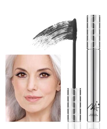 Lestpola Mascara waterresistant black hypoallergenic suitable for older women with thin eyelashes longlasting volume and length eye makeup for sensitive skin 01