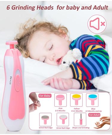 Electric Baby Healthcare & Grooming Kit | Nail Trimmer, Nursery Set with Hair Brush & Comb | Newborn Care Essentials for Boys & Girls | Baby Shower Gift - Pink - Buy Online on GoSupps.com