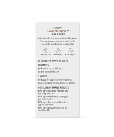 Cetaphil Healthy Renew Anti Aging Face Serum 1 Oz Retinol Alternative Serum for Face with Niacinamide & Peptides Skincare for Sensitive Skin with Vitamin B Complex Fragrance Free NEW 1oz - Buy Online on GoSupps.com