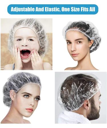 Xutong Disposable Shower Caps - 100pcs Transparent Elastic Band Caps for Home Spa Hotel & Hairdressers - International Shipping Available - Buy Online on GoSupps.com