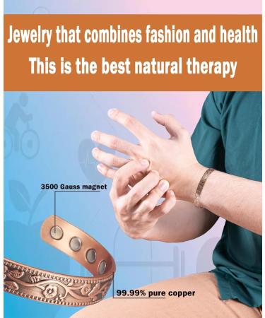 Shop Vintage Magnetic Copper Bracelets for Women - Arthritis Relief Jewelry with Magnets | CPB-0005AB - Buy Online on GoSupps.com