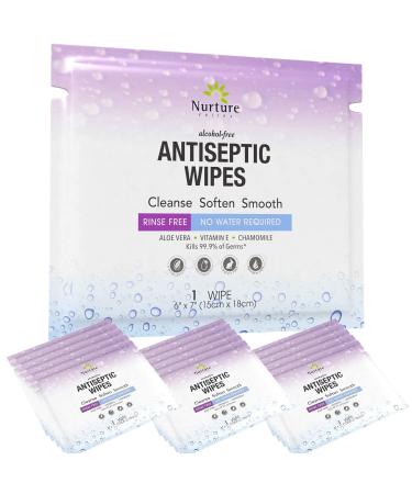 Antibacterial Hand & Body Sanitizing Bathing Wipes (120 Pack) | Extra Large Alcohol Free Disposable Antiseptic Adult Sponge Bath Cleansing Wipes - No Shower or Rinse - Individual Single Travel Wipes - Buy Online on GoSupps.com