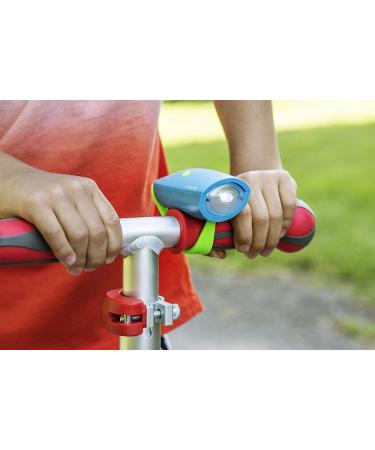 Mini Nano Kids Bike & Scooter Horn - 15 Sound Effects, 3 Light Settings - Blue/Green - Buy Online on GoSupps.com