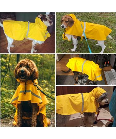 Buy Ocsoso Waterproof Dog Raincoat - Yellow Medium Breathable Rain Jacket for Medium-Sized Dogs - Buy Online on GoSupps.com