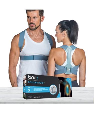 BACK Posture Corrector for Women & Men  Adjustable Posture Brace Support  Improves Posture  Prevents Slouching & Relieves Pain  London Spine Clinic Approved (S-M) Small/Medium -32-36 Inch (81-91CM)