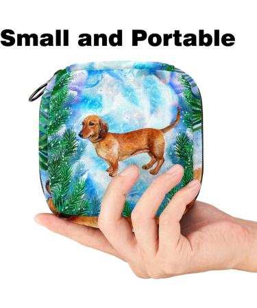 Portable Dachshund Napkin Storage Bag for Women & Teens | Menstrual Cup & Bandage Organizer - Buy Online on GoSupps.com