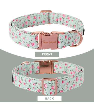 Unique Adjustable Paws Dog Collar & Leash Set | Stylish Collars for Small Medium & Large Dogs & Cats - Floral Design - Buy Online on GoSupps.com