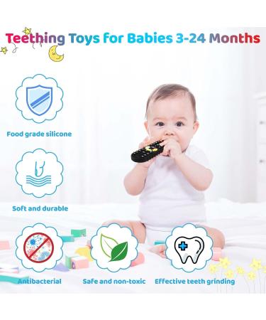 Rubessia BPA-Free Baby Biting Toys | Silicone Teething Remote Control Ring for 0-24+ Months | Safe Dental Aid & Nursing Accessory - Buy Online on GoSupps.com