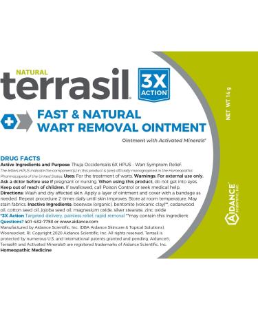 Wart Remover by Terrasil - Safe & Pain-Free Treatment for Plantar, Genital, and Facial Warts - Salicylic Acid-Free Formula - 14gm - Buy Online on GoSupps.com