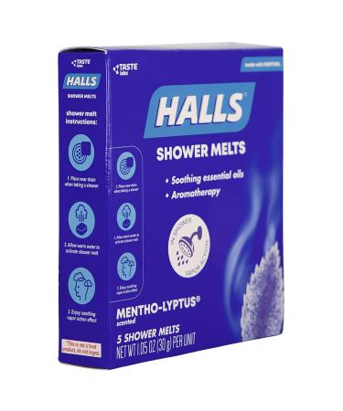 Halls Soothing Shower Melts 5 Pack - Mentho-lyptus Scented Aromatherapy with Essential Oils - Buy Online on GoSupps.com