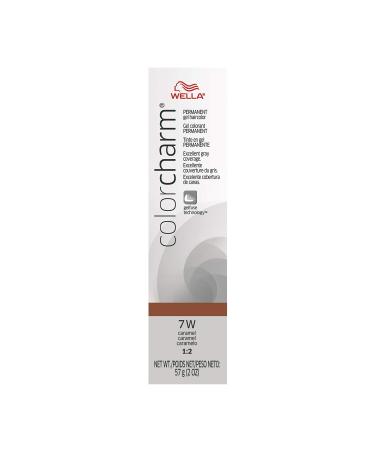 Wella ColorCharm Permanent Gel Haircolor  With Long Lasting Gelfuse  Technology  For Gray Coverage  Brown Tones 7W Caramel 1