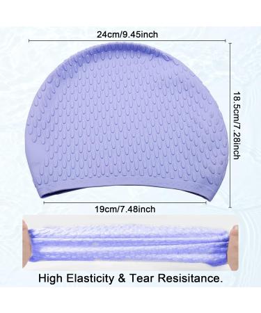 Micacorn Waterproof Silicone Bathing Cap | Unisex Adult Swimming Cap for Short & Long Hair | Anti-Slide Design in Blue - Buy Online on GoSupps.com