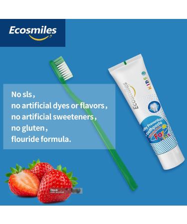 Ecosmiles Kids Cavity Protection Toothpaste with Hydroxyapatite SLS-Free Non-Toxic Formula for Toddlers Strawberry Flavor Remineralizing & Sensitive Teeth Friendly 3.52oz - Buy Online on GoSupps.com