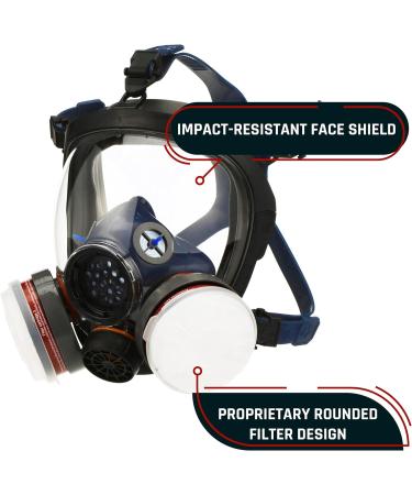 Organic Vapor Chemical & Particulate Respirator with Reusable Clear Eye Protection Mask - 1 Year Warranty - Buy Online on GoSupps.com