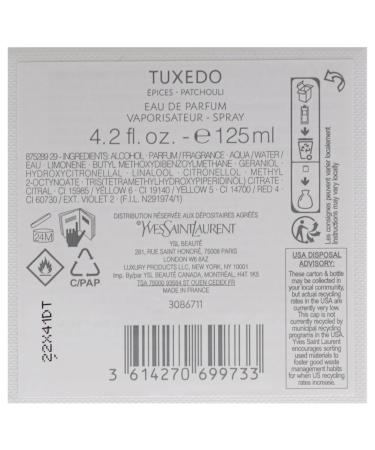 Yves Saint Laurent Tuxedo Epices Patchouli for Unisex - 4.2 oz EDP Spray - Buy Online on GoSupps.com