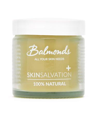 Balmonds Skin Salvation 2.1 fl oz (60 ml). - Salve for Dry Itchy Skin Diaper Rash & Eczema All-Purpose Intensive Moisturizer with Calendula Hemp & Beeswax 100% Natural Balm & Cruelty Free 2.1 Fl Oz (Pack of 1)