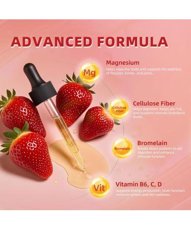 (3 Pack) Magnesium Glycinate Liquid Drops High Absorption Magnesium Liquid with Bromelain Vitamin B6 C D Magnesium Supplement for Kids and Adults Night & Muscle Support Strawberry Flavor Strawberry 1 Fl Oz (Pack of 3) - Buy Online on GoSupps.com