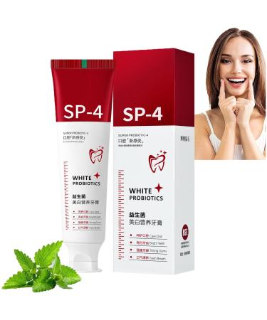 SP-4 Probiotics Whitening toothpaste SP-4 Probiotic Brightening Tothpaste Fresh Breath Nicotinamide Whitening Toothpaste SP-4 brightening toothpaste deep cleaning complete dental care (1PC)