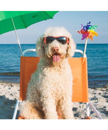 Pedomus Dog Sunglasses - Adjustable UV Protection for Small Dogs | Waterproof Red with Windshield Straps - Buy Online on GoSupps.com