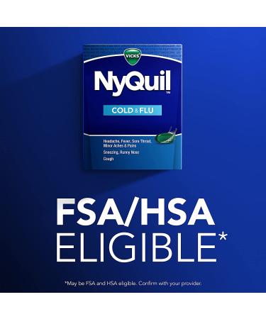 Vicks NyQuil LiquiCaps: Nighttime Relief for Cough, Cold, Flu, Sore Throat, Fever & Congestion - 48 LiquiCaps - Buy Online on GoSupps.com
