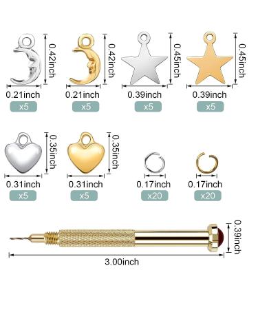PAGOW 71 PCS Dangle Nail Art Charm Jewelry Rings & Nail Piercing Tool Set for Acrylic Gels Decorations - 71 Count - Buy Online on GoSupps.com