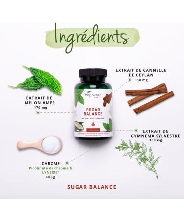 GLYCEMIA Complex | 120 Capsules (4 MONTHS) | Chrome Lynside Cinnamon Gymnema sylvestris and Bitter Melon | Regulate Sugar Content* | No Additives & VEGAN | Vegavero  - Buy Online on GoSupps.com