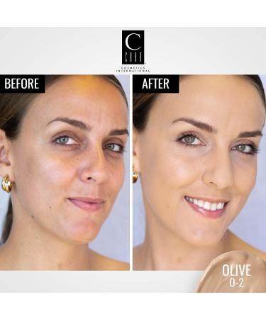 CARA Cosmetics Perfecta Base Foundation - Full Coverage Oil Free Makeup for Uneven Skin Tone, Oily Skin (Olive Cool Light Medium, 1 oz) - Buy Online on GoSupps.com