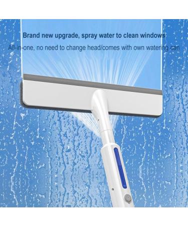 Squeegee For Window Cleaning with Spray and 3 Pads 2024 New Double Sided Spray Retractable Window Glass Cleani Cleaner Spray White 30cm panel - Buy Online on GoSupps.com