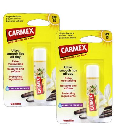 Carmex Carmex Vanilla Lip Balm Extra Moisturizing Spf 15 2 units